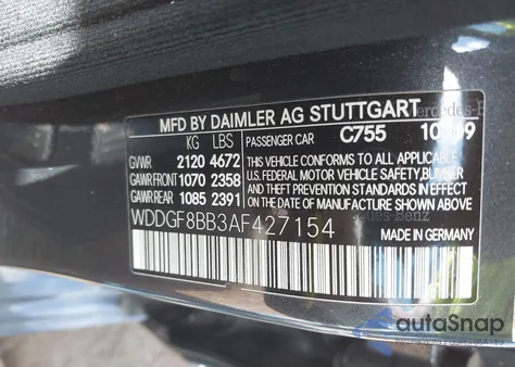 2010 Mercedes-Benz C 300 Luxury 4Matic/Sport 4Matic from USA, damaged, VIN WDDGF8BB3AF427154